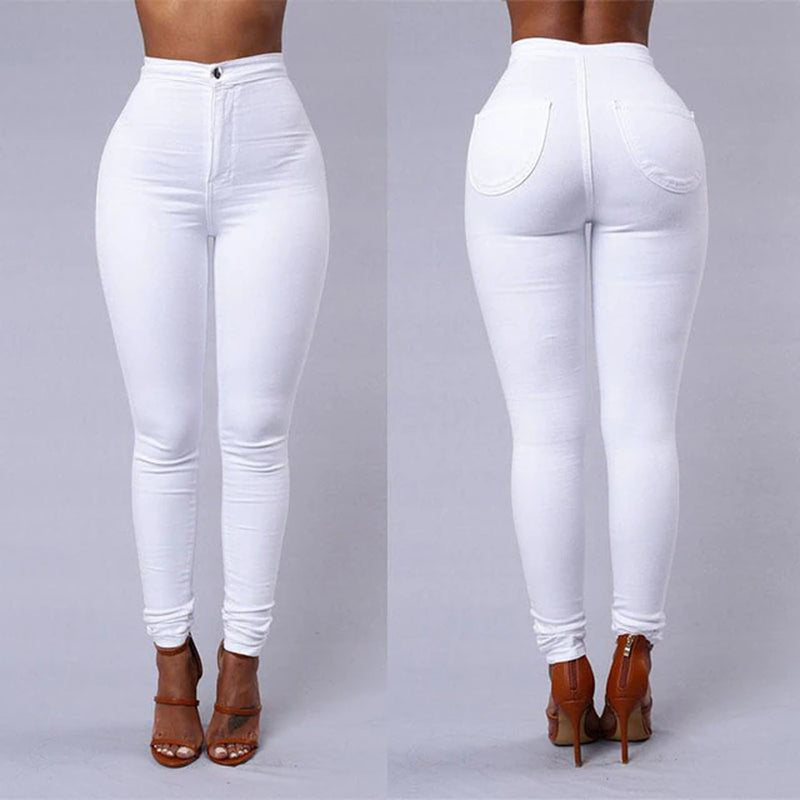 Hot Women Pencil Stretch Slim Denim Skinny Jeans Pants High Waist Jeans Trousers /